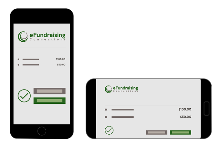 iPhones with eFund's web app to process campaign payment contributions on mobile devices